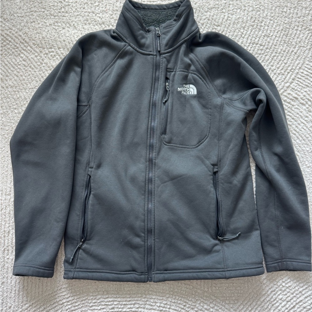 The North Face Charcoal Full-Zip Fleece Jacket